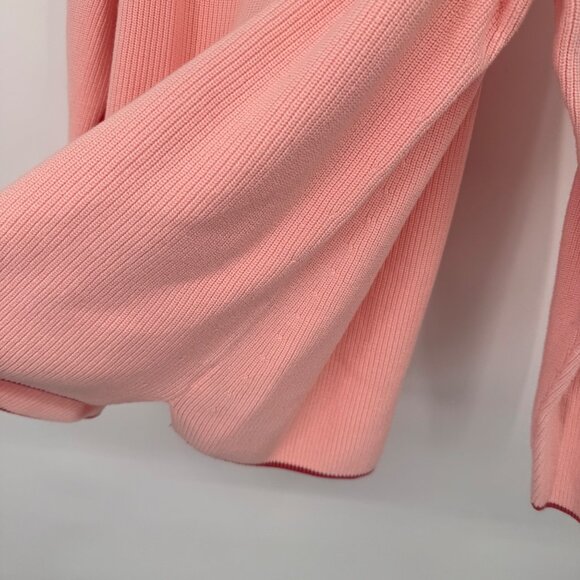 Talbots Womens Pink Ribbed Knit Sweater size XL Cotton Long Sleeve Crew Neck - Picture 8 of 12